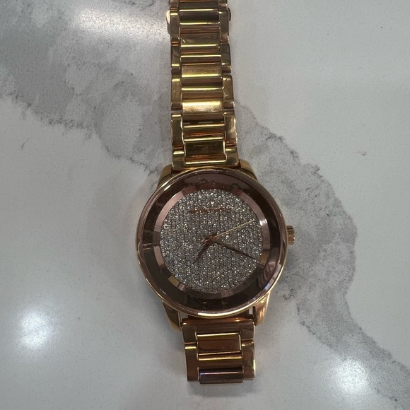 MICHAEL Michael Kors Accessories - MICHAEL Michael Kors Gold Watch with Crystal Dial